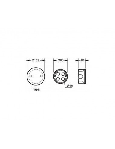 Caja de empalmes redonda de empotrar de Famatel