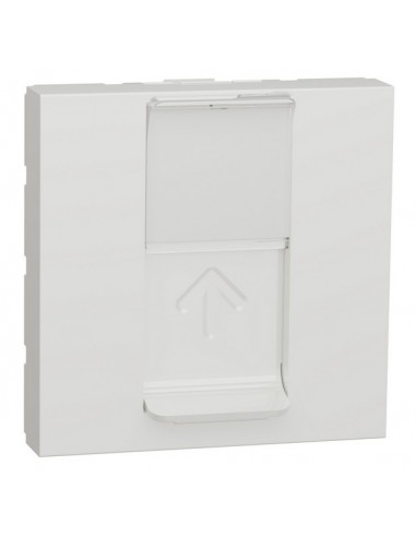 Carátula RJ45 ancha blanco polar compatible Keystone NU946018 de Schneider