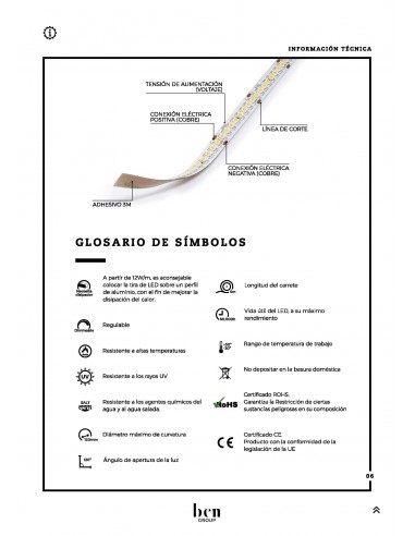 Tira Led  de 5 metros 24V IP20 de Ecolux