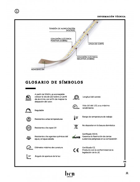Tira Led  de 5 metros 24V IP20 de Ecolux