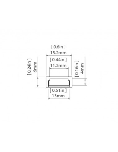 Perfil de superficie para tira led de Klus