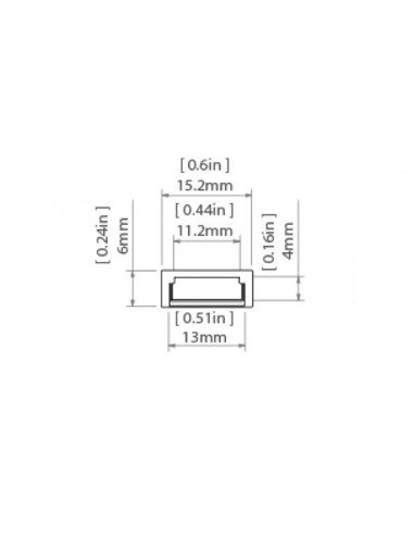 Perfil de superficie para tira led de Klus