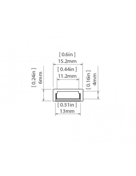 Perfil de superficie para tira led de Klus