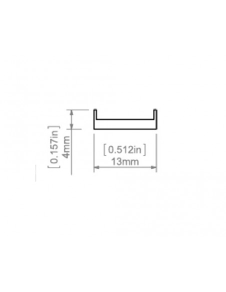 Difusor para perfiles Led HS de Klus