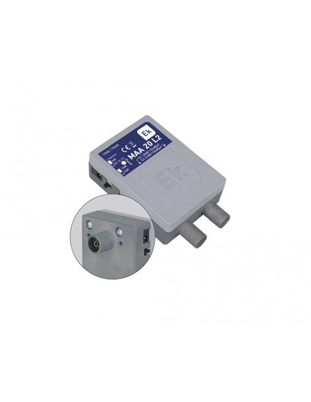 MAA 20 L2 amplificador de apartamento de 1 entrada y 2 salidas de Ekselans