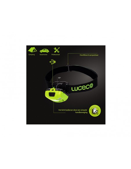 Linterna Led de cabeza USB recargable 3W 150Lm de Luceco