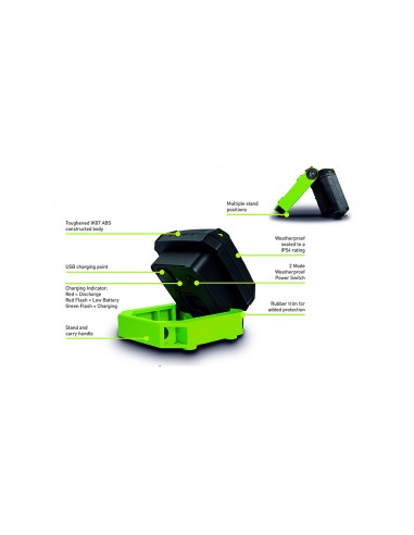 Linterna foco de trabajo Led recargable 7.5W 750Lm de Luceco