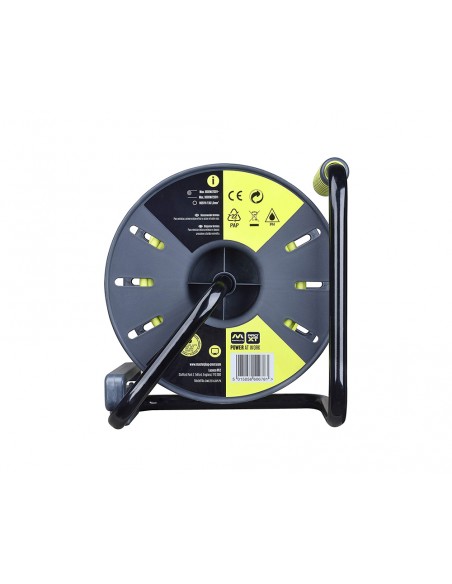 Enrollacable alargador de 25metros 3 enchufes Schuko IP44 16A de Luceco