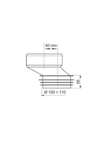 CABEL MANGUITO WC SEMIRRIGIDO SUPER EXCENTRICO