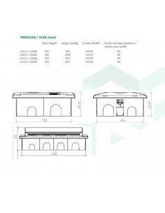 Marco para cubeta de empotrar para puesto de trabajo CE PLUS de Mmconecta 2