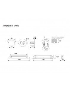 Luminaria Led de emergencia empotrable no permanente VSE de Normalux 2