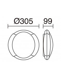 Plafón aplique blanco de exterior E27 206A-G05X1A-01 de Novolux 2