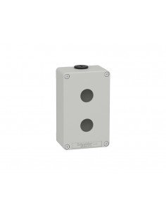 Caja metálica vacía para 2 pulsadores diámetro 22 XAPD2202 de Schneider