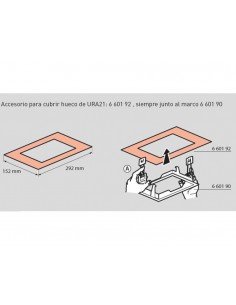 Marco empotrar URA NEXT sobre el hueco de URA21 y URA21 PLUS 660192 de Legrand 2
