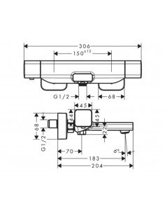 Grifo termostático de bañera Ecostat E 15774000 de Hansgrohe 2