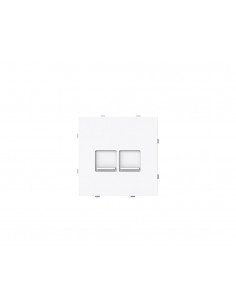 Tapa plana 2 soportes con persiana Serie Alba de Niessen