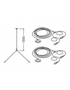 Kit suspensión para panel 600X600 de Ledvance 2