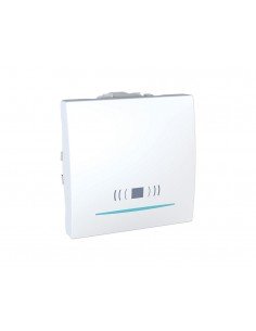 Pulsador blanco campana con Led MGU3.206.18CNL Serie Unica de Schneider