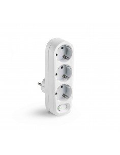 1343 ADAPTADOR + 3 TOMAS CON INTERRUPTOR 16A 250V