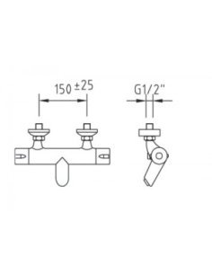 Grifo termostático de bañera CABELTERM 98876 de Cabel 2
