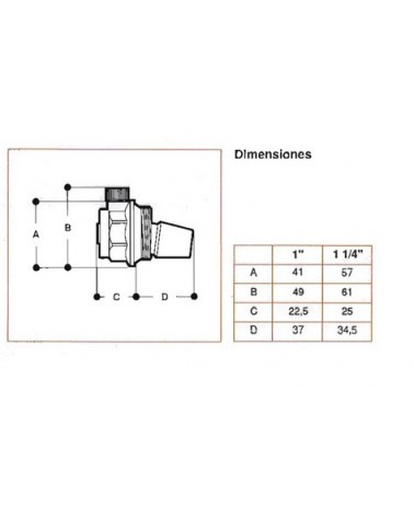 Purgador automático de aire para radiador con rosca de 1" a izquierda. 2