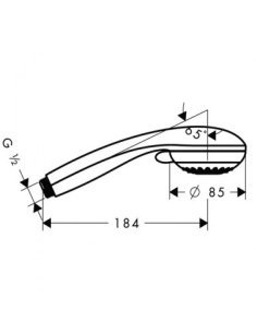 Mango de ducha CROMETTA 85 VARIO 28562000 de Hansgrohe 2