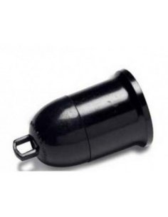 Portalámparas negro rosca E27 175-N de Famatel 2