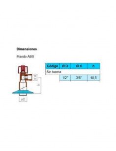 Llave escuadra America 1/2"X3/8" de Standard/Comap 2