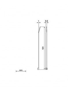 Brida blanca Unex 2221. 2.5mm x 101mm. Bolsa 200unds. 2